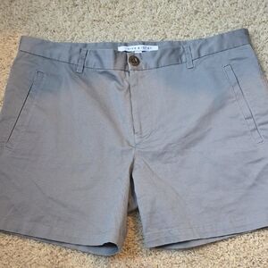 Parke & Ronen Holler Shorts - Men's Light Gray Flat-Front Shorts 30